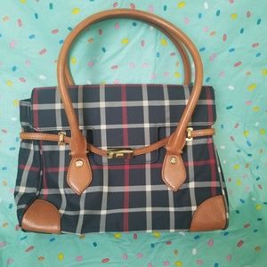 Brooks brothers plaid handbag